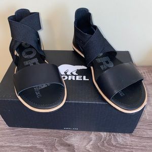 Sorel black sandal